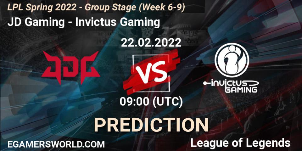 JD Gaming проти Invictus Gaming: Поради щодо ставок, прогнози на матчі. 22.02.2022 at 11:00. LoL, LPL Spring 2022 - Group Stage (Week 6-9)