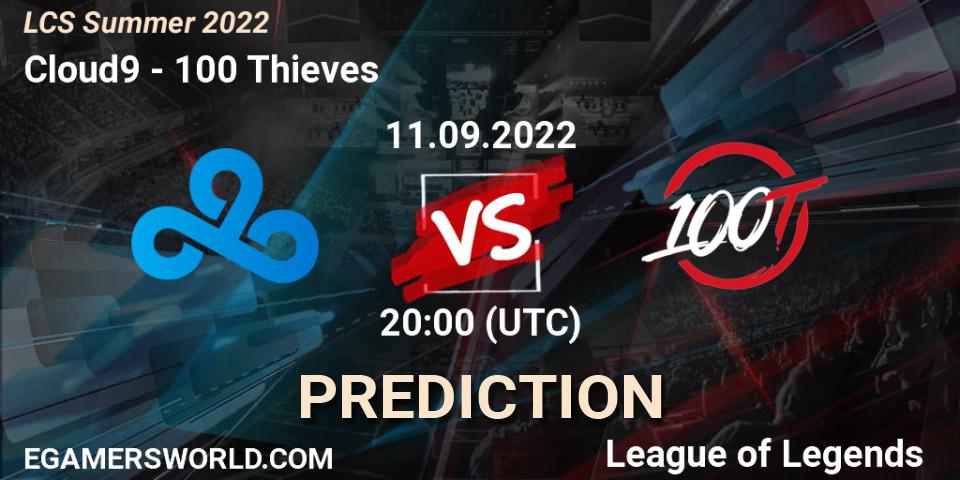 Cloud9 проти 100 Thieves: Поради щодо ставок, прогнози на матчі. 11.09.2022 at 20:00. LoL, LCS Summer 2022