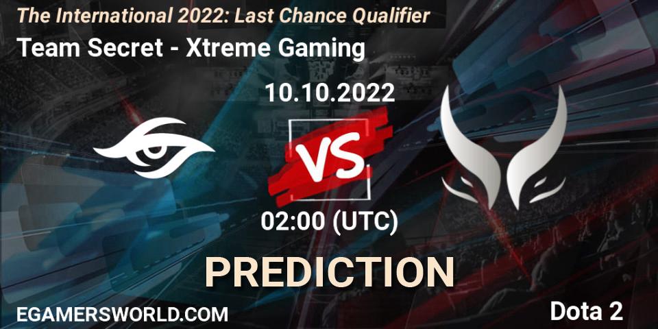 Team Secret проти Xtreme Gaming: Поради щодо ставок, прогнози на матчі. 10.10.2022 at 02:00. Dota 2, The International 2022: Last Chance Qualifier