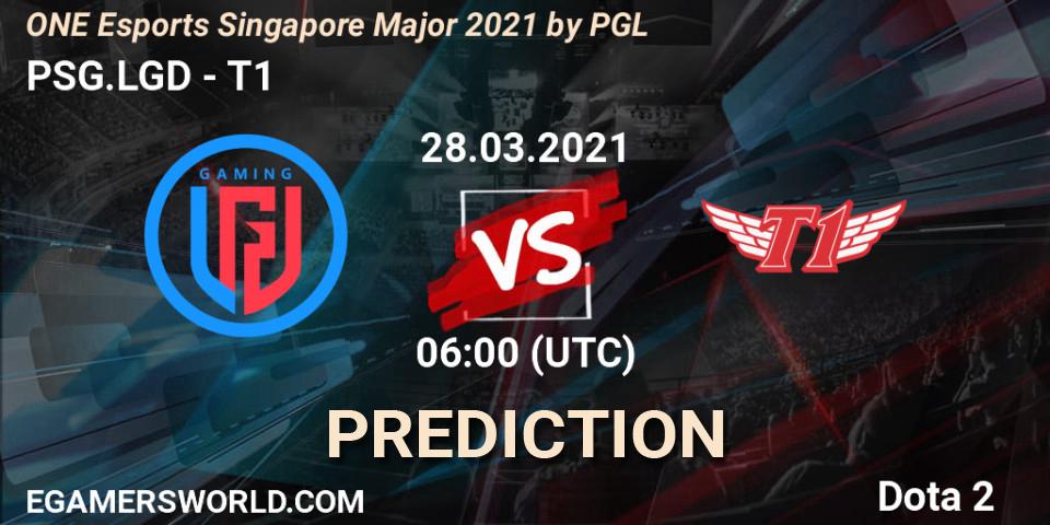 PSG.LGD проти T1: Поради щодо ставок, прогнози на матчі. 28.03.2021 at 06:40. Dota 2, ONE Esports Singapore Major 2021