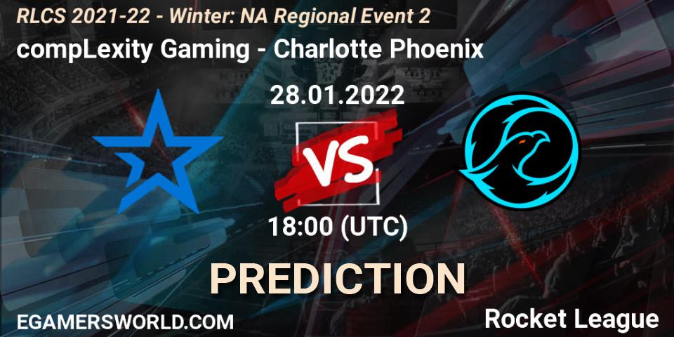 compLexity Gaming проти Charlotte Phoenix: Поради щодо ставок, прогнози на матчі. 28.01.2022 at 18:00. Rocket League, RLCS 2021-22 - Winter: NA Regional Event 2