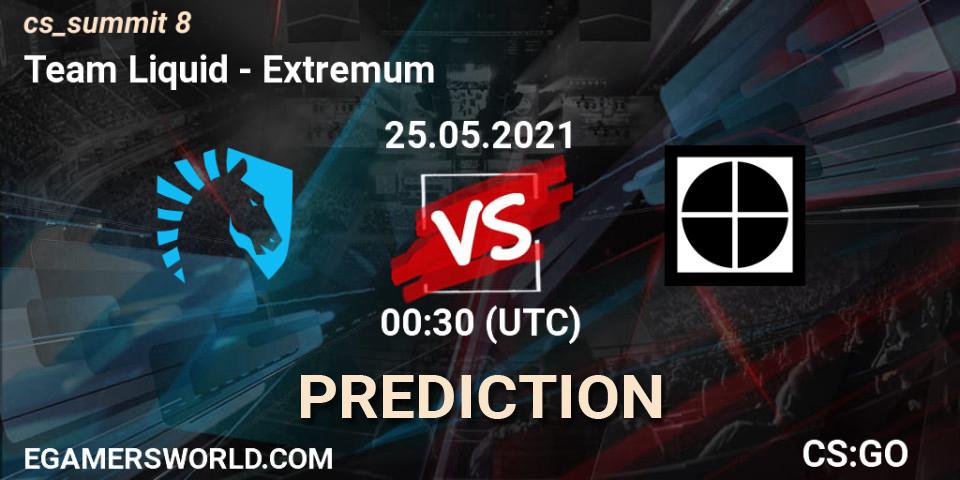 Team Liquid проти Extremum: Поради щодо ставок, прогнози на матчі. 25.05.2021 at 00:30. Counter-Strike (CS2), cs_summit 8