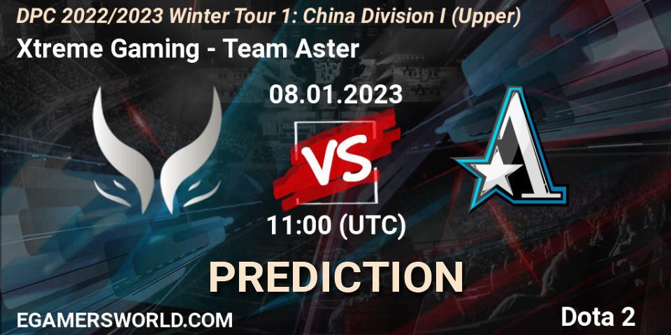 Xtreme Gaming проти Team Aster: Поради щодо ставок, прогнози на матчі. 08.01.2023 at 11:01. Dota 2, DPC 2022/2023 Winter Tour 1: CN Division I (Upper)