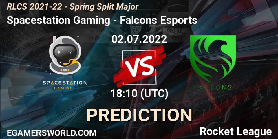 Spacestation Gaming проти Falcons Esports: Поради щодо ставок, прогнози на матчі. 02.07.2022 at 18:30. Rocket League, RLCS 2021-22 - Spring Split Major