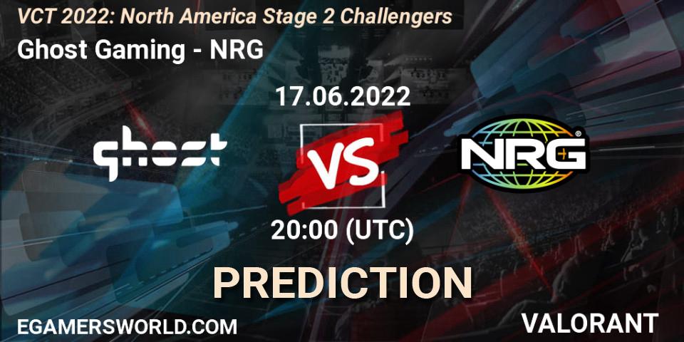 Ghost Gaming проти NRG: Поради щодо ставок, прогнози на матчі. 17.06.2022 at 20:00. VALORANT, VCT 2022: North America Stage 2 Challengers