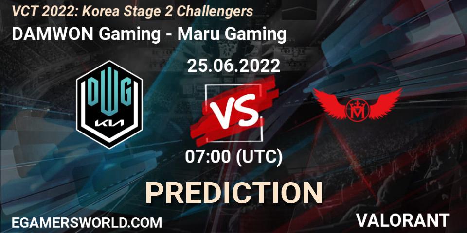 DAMWON Gaming проти Maru Gaming: Поради щодо ставок, прогнози на матчі. 25.06.2022 at 07:00. VALORANT, VCT 2022: Korea Stage 2 Challengers