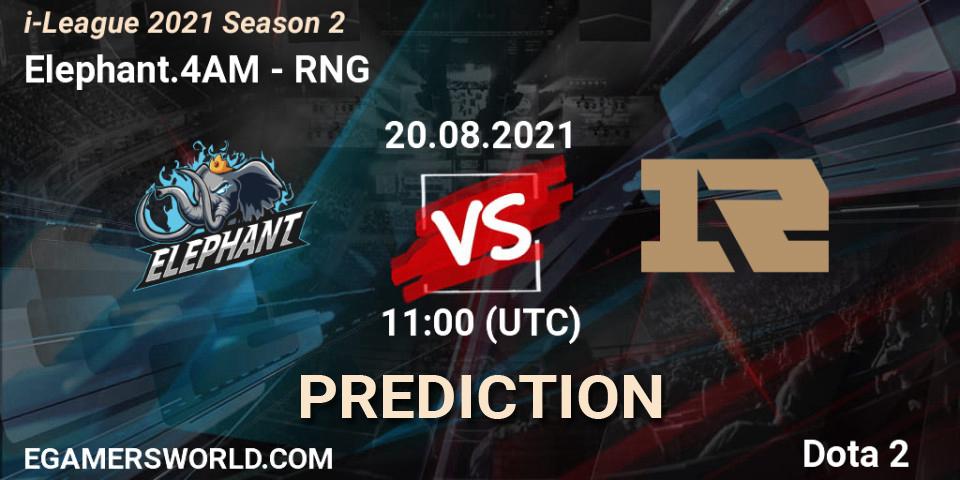 Elephant.4AM проти RNG: Поради щодо ставок, прогнози на матчі. 20.08.2021 at 11:04. Dota 2, i-League 2021 Season 2