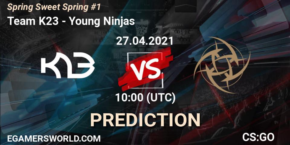 Team K23 проти Young Ninjas: Поради щодо ставок, прогнози на матчі. 27.04.2021 at 10:00. Counter-Strike (CS2), Spring Sweet Spring #1