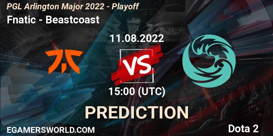 Fnatic проти Beastcoast: Поради щодо ставок, прогнози на матчі. 11.08.2022 at 15:02. Dota 2, PGL Arlington Major 2022 - Playoff