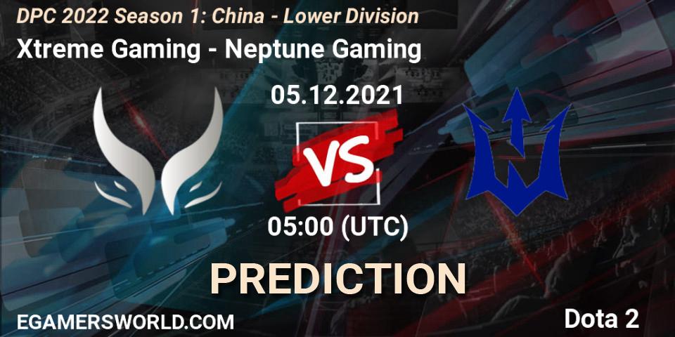 Xtreme Gaming проти Neptune Gaming: Поради щодо ставок, прогнози на матчі. 05.12.2021 at 05:02. Dota 2, DPC 2022 Season 1: China - Lower Division
