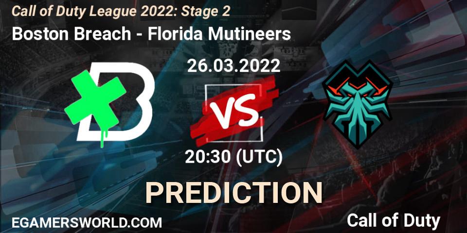 Boston Breach проти Florida Mutineers: Поради щодо ставок, прогнози на матчі. 26.03.2022 at 20:30. Call of Duty, Call of Duty League 2022: Stage 2