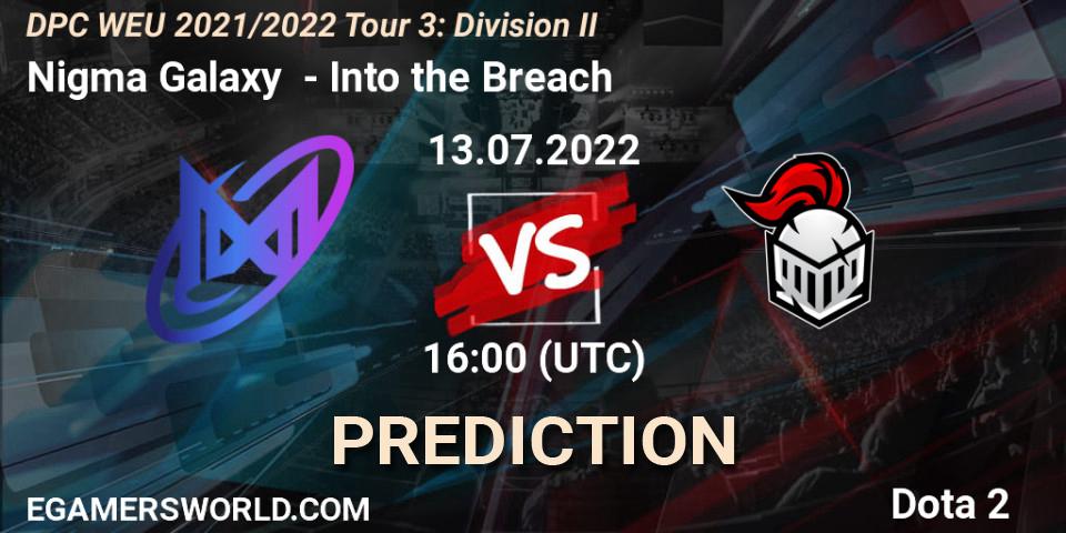 Nigma Galaxy проти Into the Breach: Поради щодо ставок, прогнози на матчі. 13.07.2022 at 15:55. Dota 2, DPC WEU 2021/2022 Tour 3: Division II
