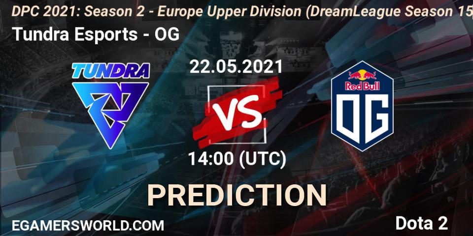 Tundra Esports проти OG: Поради щодо ставок, прогнози на матчі. 22.05.2021 at 14:09. Dota 2, DPC 2021: Season 2 - Europe Upper Division (DreamLeague Season 15)