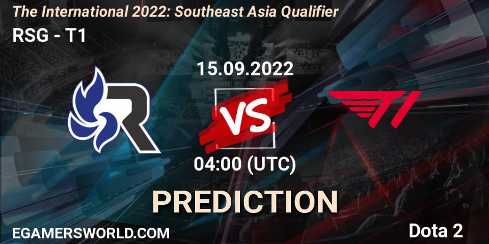 RSG проти T1: Поради щодо ставок, прогнози на матчі. 15.09.2022 at 04:04. Dota 2, The International 2022: Southeast Asia Qualifier