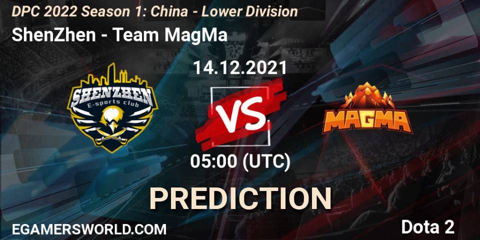 ShenZhen проти Team MagMa: Поради щодо ставок, прогнози на матчі. 14.12.2021 at 04:56. Dota 2, DPC 2022 Season 1: China - Lower Division