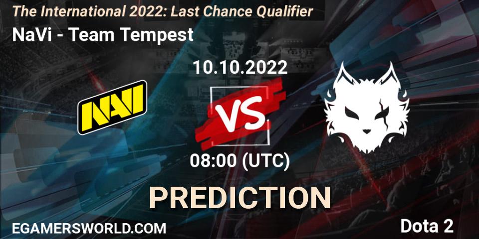 NaVi проти Team Tempest: Поради щодо ставок, прогнози на матчі. 10.10.2022 at 09:20. Dota 2, The International 2022: Last Chance Qualifier