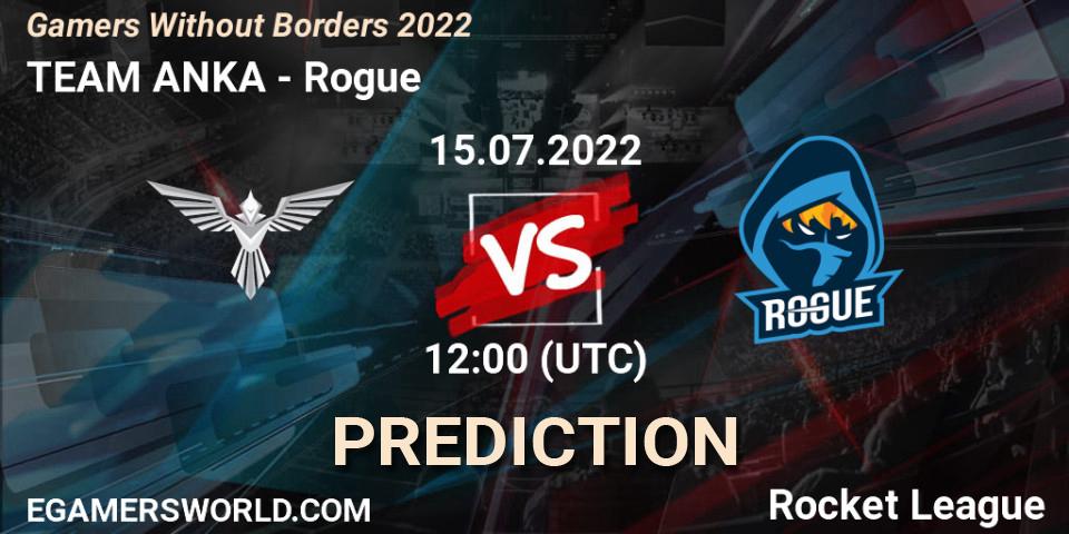 TEAM ANKA проти Rogue: Поради щодо ставок, прогнози на матчі. 15.07.2022 at 12:00. Rocket League, Gamers Without Borders 2022