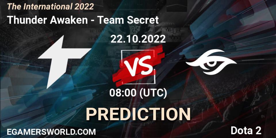 Thunder Awaken проти Team Secret: Поради щодо ставок, прогнози на матчі. 22.10.2022 at 09:30. Dota 2, The International 2022