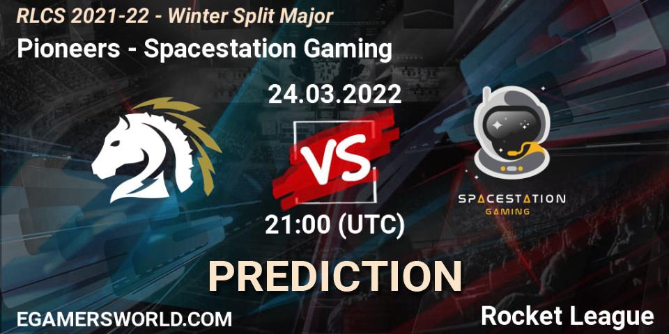 Pioneers проти Spacestation Gaming: Поради щодо ставок, прогнози на матчі. 24.03.2022 at 18:00. Rocket League, RLCS 2021-22 - Winter Split Major