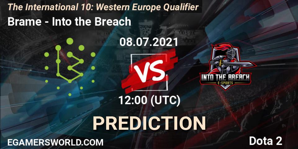 Brame проти Into the Breach: Поради щодо ставок, прогнози на матчі. 08.07.2021 at 12:34. Dota 2, The International 10: Western Europe Qualifier