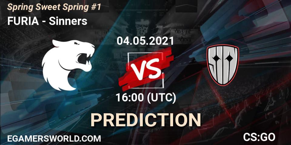 FURIA проти Sinners: Поради щодо ставок, прогнози на матчі. 04.05.2021 at 16:00. Counter-Strike (CS2), Spring Sweet Spring #1