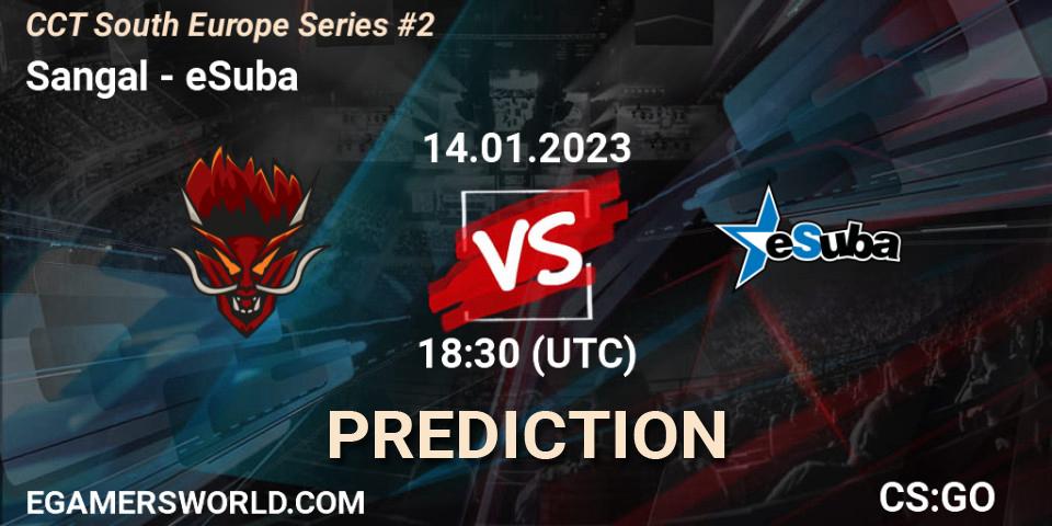 Sangal проти eSuba: Поради щодо ставок, прогнози на матчі. 14.01.2023 at 20:10. Counter-Strike (CS2), CCT South Europe Series #2