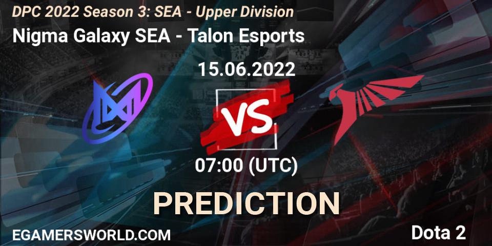 Nigma Galaxy SEA проти Talon Esports: Поради щодо ставок, прогнози на матчі. 15.06.2022 at 07:02. Dota 2, DPC SEA 2021/2022 Tour 3: Division I