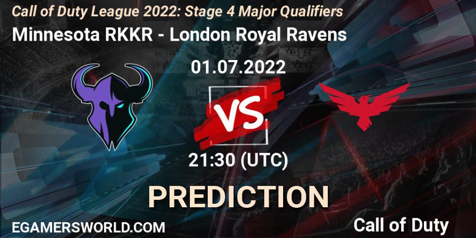Minnesota RØKKR проти London Royal Ravens: Поради щодо ставок, прогнози на матчі. 01.07.2022 at 21:30. Call of Duty, Call of Duty League 2022: Stage 4
