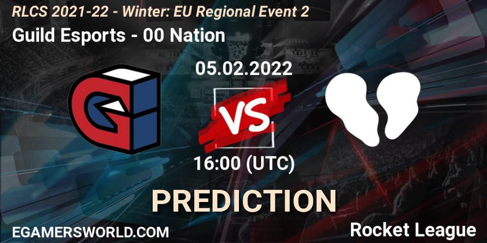 Guild Esports проти 00 Nation: Поради щодо ставок, прогнози на матчі. 05.02.2022 at 16:00. Rocket League, RLCS 2021-22 - Winter: EU Regional Event 2