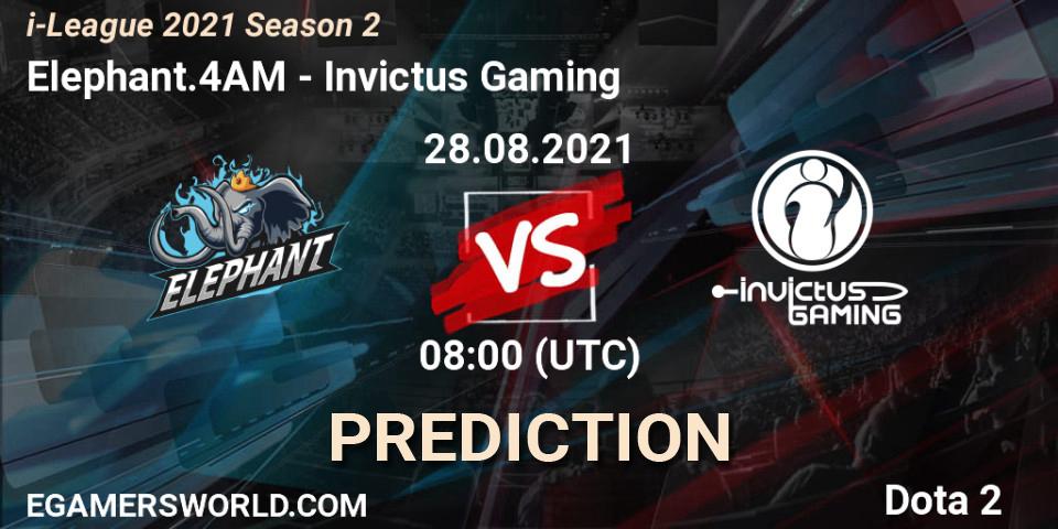 Elephant.4AM проти Invictus Gaming: Поради щодо ставок, прогнози на матчі. 28.08.2021 at 08:04. Dota 2, i-League 2021 Season 2