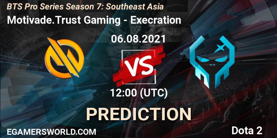 Motivade.Trust Gaming проти Execration: Поради щодо ставок, прогнози на матчі. 06.08.2021 at 12:30. Dota 2, BTS Pro Series Season 7: Southeast Asia