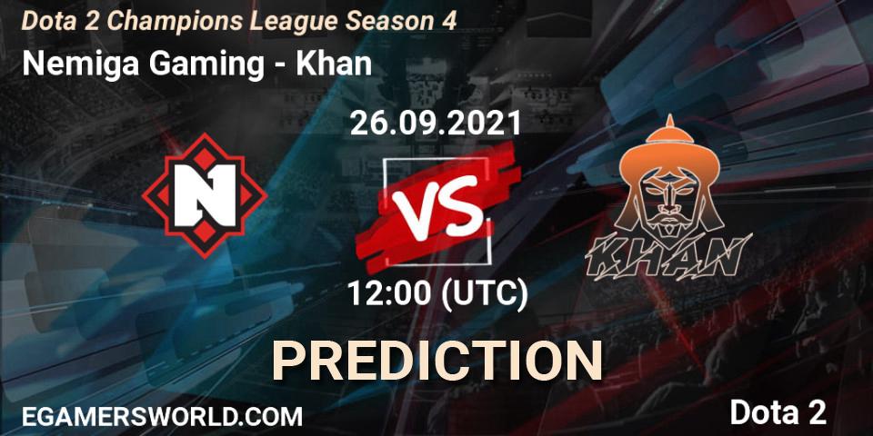 Nemiga Gaming проти Khan: Поради щодо ставок, прогнози на матчі. 26.09.2021 at 12:07. Dota 2, Dota 2 Champions League Season 4