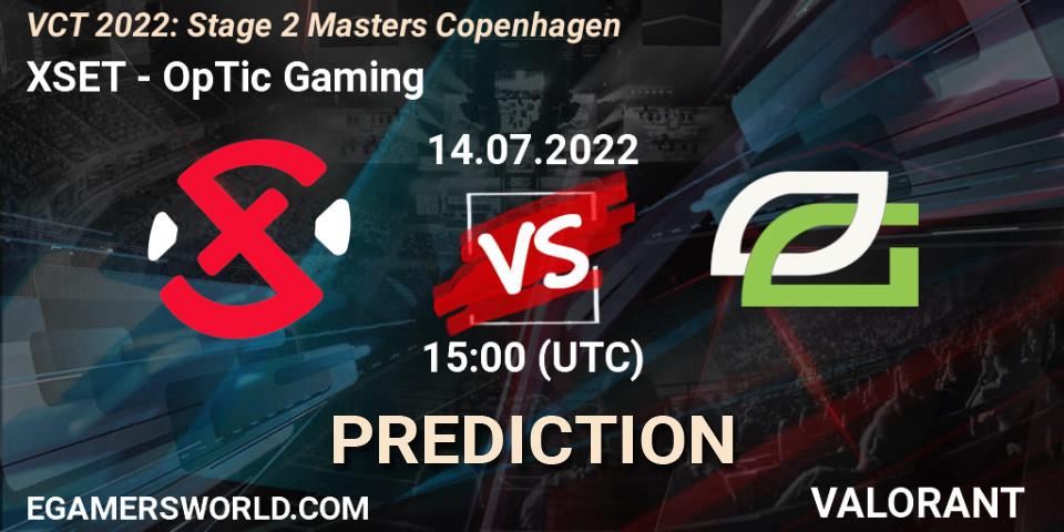XSET проти OpTic Gaming: Поради щодо ставок, прогнози на матчі. 15.07.2022 at 18:50. VALORANT, VCT 2022: Stage 2 Masters Copenhagen