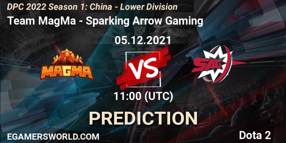 Team MagMa проти Sparking Arrow Gaming: Поради щодо ставок, прогнози на матчі. 05.12.2021 at 11:51. Dota 2, DPC 2022 Season 1: China - Lower Division