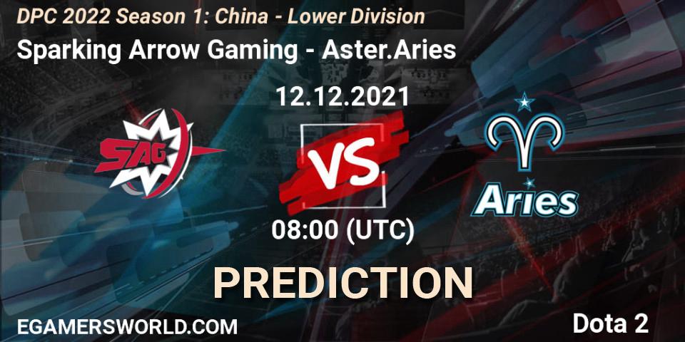 Sparking Arrow Gaming проти Aster.Aries: Поради щодо ставок, прогнози на матчі. 12.12.2021 at 07:55. Dota 2, DPC 2022 Season 1: China - Lower Division