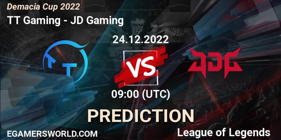 TT Gaming проти JD Gaming: Поради щодо ставок, прогнози на матчі. 24.12.2022 at 09:00. LoL, Demacia Cup 2022
