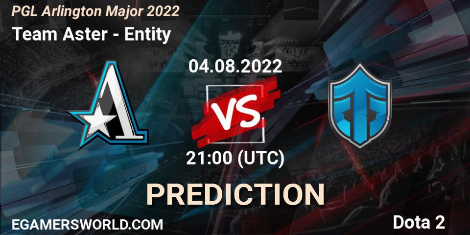 Team Aster проти Entity: Поради щодо ставок, прогнози на матчі. 04.08.2022 at 22:16. Dota 2, PGL Arlington Major 2022 - Group Stage