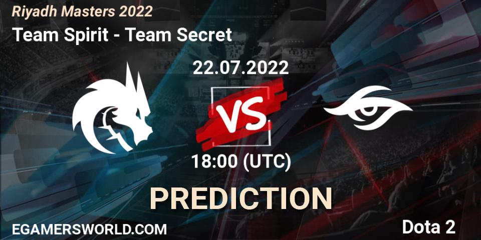 Team Spirit проти Team Secret: Поради щодо ставок, прогнози на матчі. 22.07.2022 at 18:07. Dota 2, Riyadh Masters 2022
