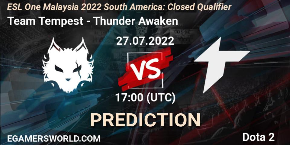 Team Tempest проти Thunder Awaken: Поради щодо ставок, прогнози на матчі. 27.07.2022 at 17:04. Dota 2, ESL One Malaysia 2022 South America: Closed Qualifier