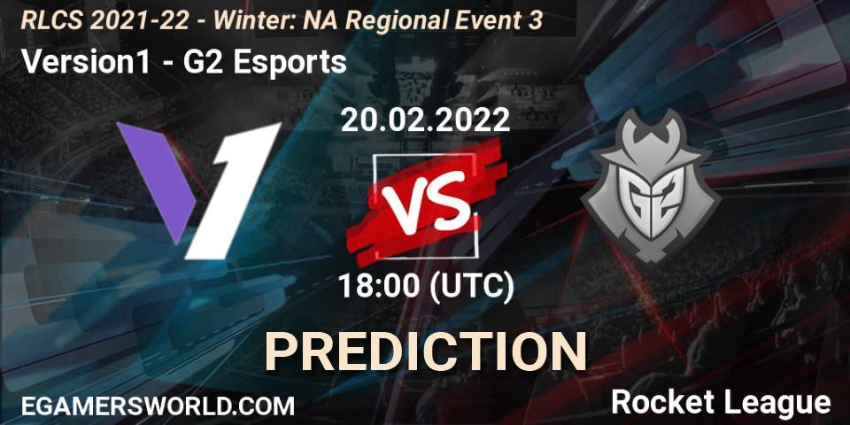Version1 проти G2 Esports: Поради щодо ставок, прогнози на матчі. 20.02.2022 at 18:00. Rocket League, RLCS 2021-22 - Winter: NA Regional Event 3