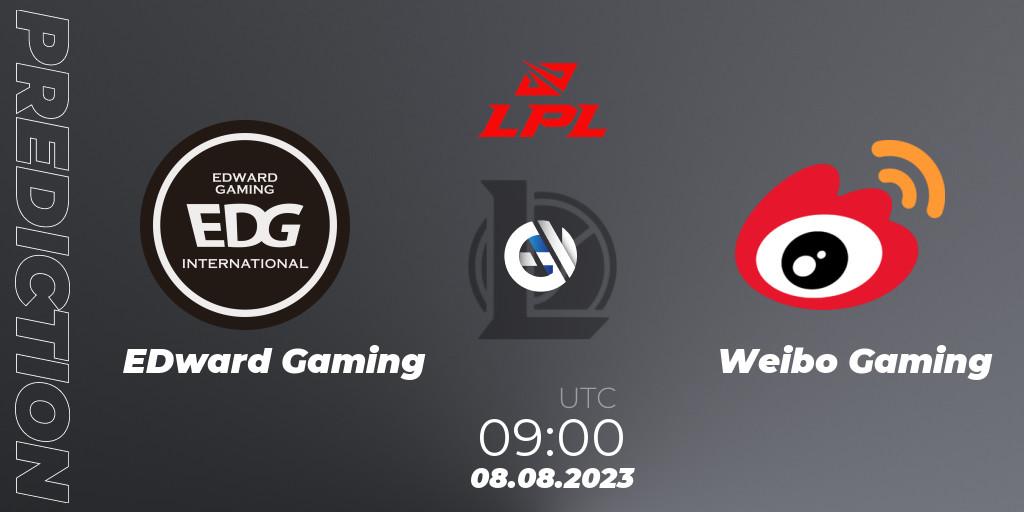 EDward Gaming проти Weibo Gaming: Поради щодо ставок, прогнози на матчі. 08.08.2023 at 09:00. LoL, LPL Regional Finals 2023