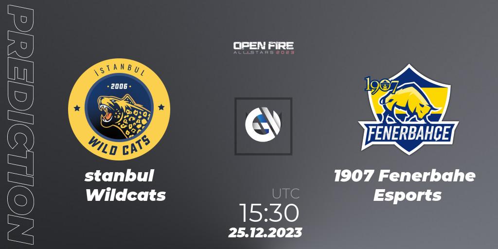 İstanbul Wildcats проти 1907 Fenerbahçe Esports: Поради щодо ставок, прогнози на матчі. 25.12.2023 at 15:30. VALORANT, Open Fire All Stars 2023