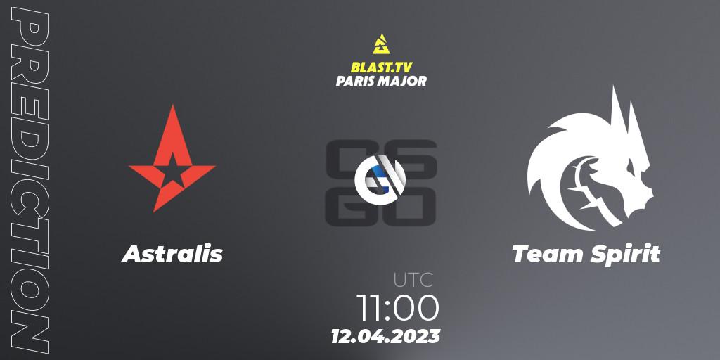 Astralis проти Team Spirit: Поради щодо ставок, прогнози на матчі. 12.04.2023 at 10:50. Counter-Strike (CS2), BLAST.tv Paris Major 2023 Europe RMR B