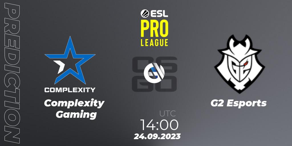 Complexity Gaming проти G2 Esports: Поради щодо ставок, прогнози на матчі. 24.09.2023 at 14:00. Counter-Strike (CS2), ESL Pro League Season 18