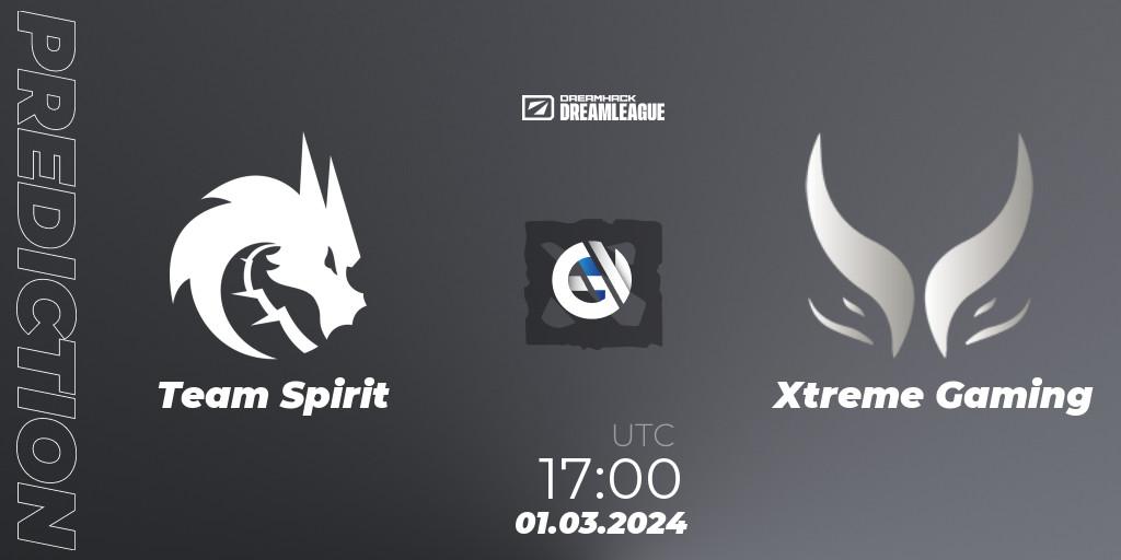 Team Spirit проти Xtreme Gaming: Поради щодо ставок, прогнози на матчі. 09.03.2024 at 13:57. Dota 2, DreamLeague Season 22