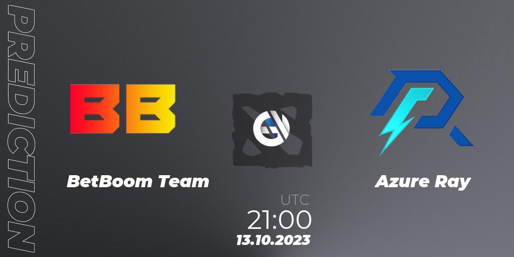 BetBoom Team проти Azure Ray: Поради щодо ставок, прогнози на матчі. 13.10.2023 at 21:46. Dota 2, The International 2023 - Group Stage
