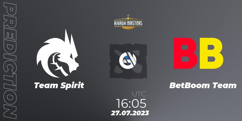 Team Spirit проти BetBoom Team: Поради щодо ставок, прогнози на матчі. 27.07.2023 at 17:08. Dota 2, Riyadh Masters 2023