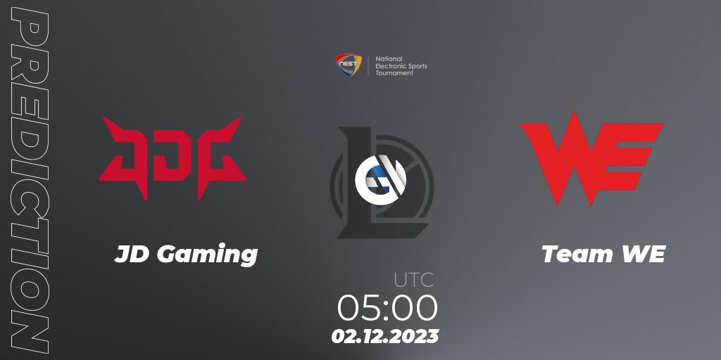 JD Gaming проти Team WE: Поради щодо ставок, прогнози на матчі. 02.12.2023 at 05:00. LoL, NEST 2023