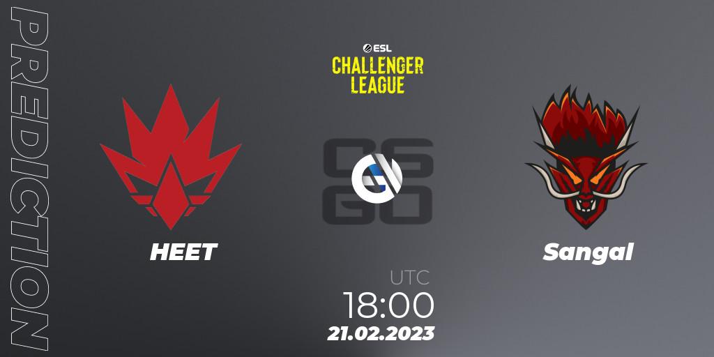 HEET проти Sangal: Поради щодо ставок, прогнози на матчі. 28.02.2023 at 18:00. Counter-Strike (CS2), ESL Challenger League Season 44: Europe