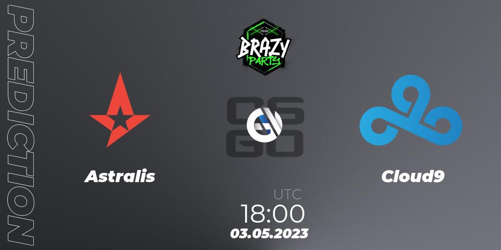 Astralis проти Cloud9: Поради щодо ставок, прогнози на матчі. 03.05.2023 at 18:00. Counter-Strike (CS2), Brazy Party 2023